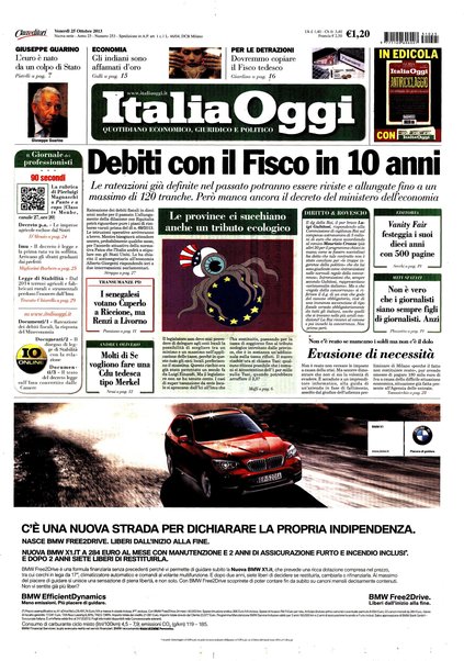 Italia oggi : quotidiano di economia finanza e politica